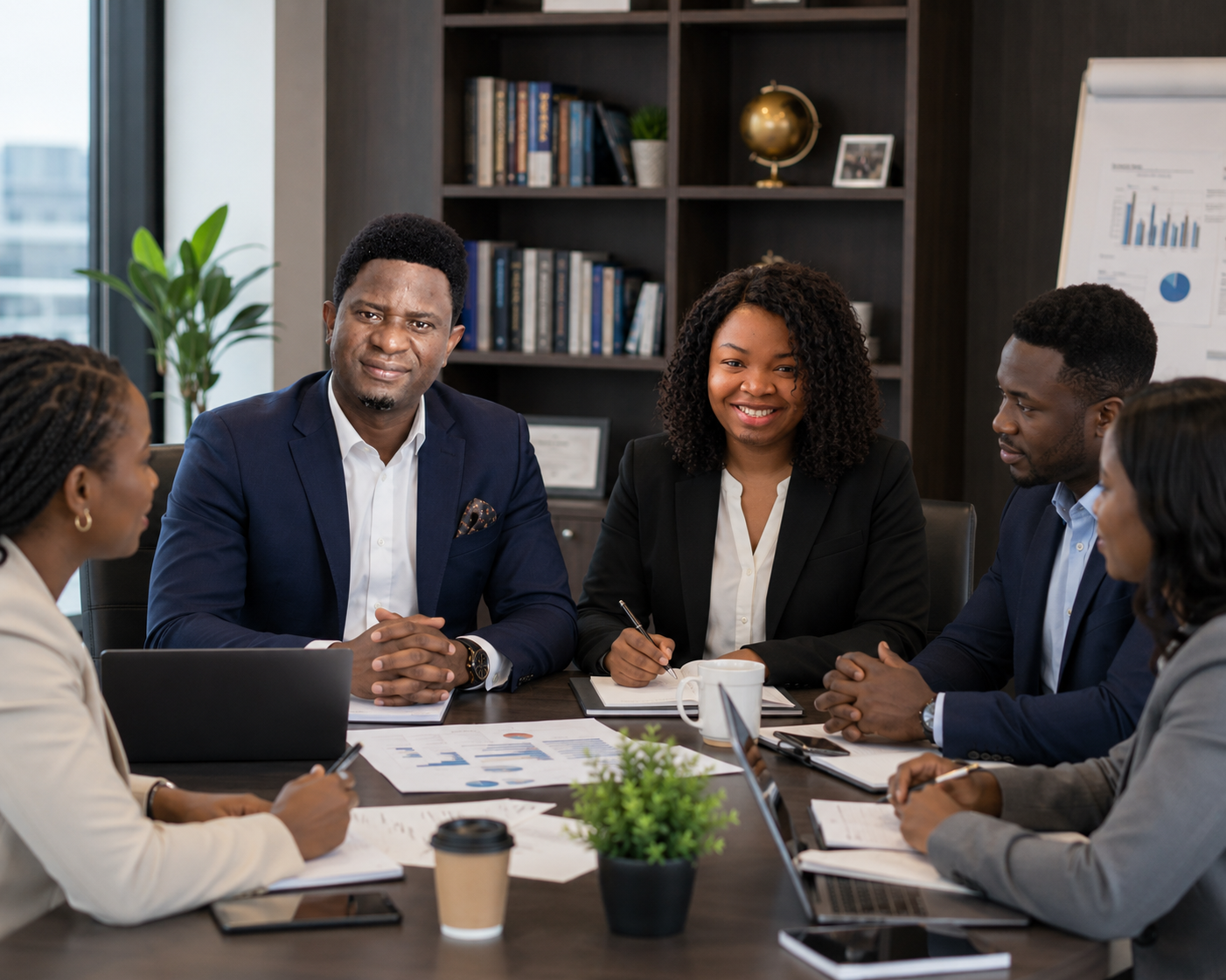 Olakunle Obademi meeting with ZION Youth partners